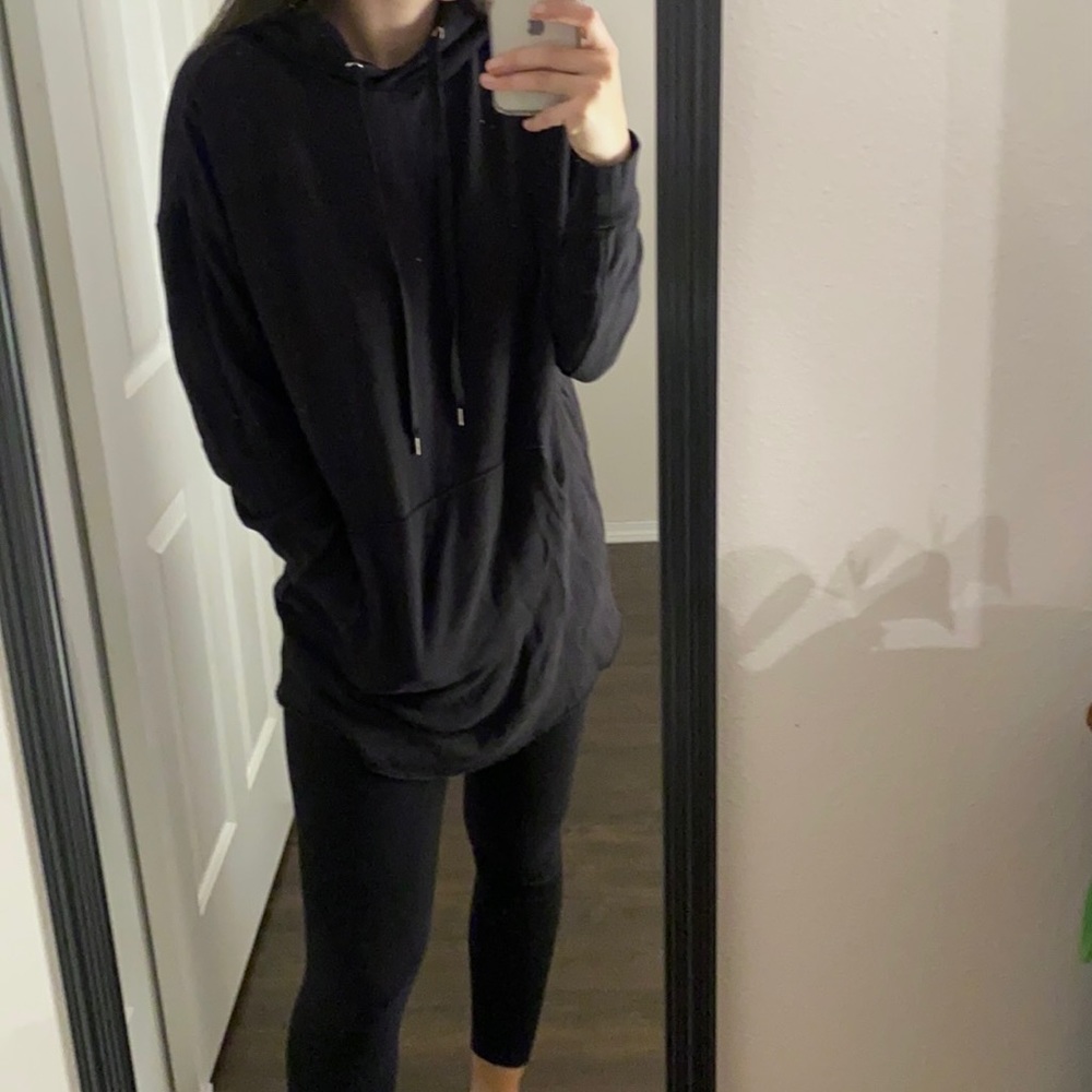 Oversized Raw Hem Hoodie
